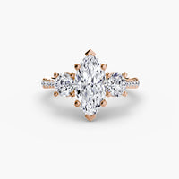 Thumbnail for Three-Stone with Pavé Band