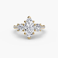 Thumbnail for Three-Stone with Pavé Band