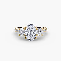 Thumbnail for Three-Stone with Pavé Band