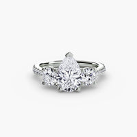 Thumbnail for Three-Stone with Pavé Band