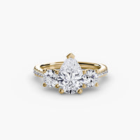 Thumbnail for Three-Stone with Pavé Band
