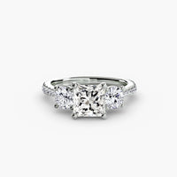 Thumbnail for Three-Stone with Pavé Band