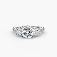 Thumbnail for Three-Stone with Pavé Band