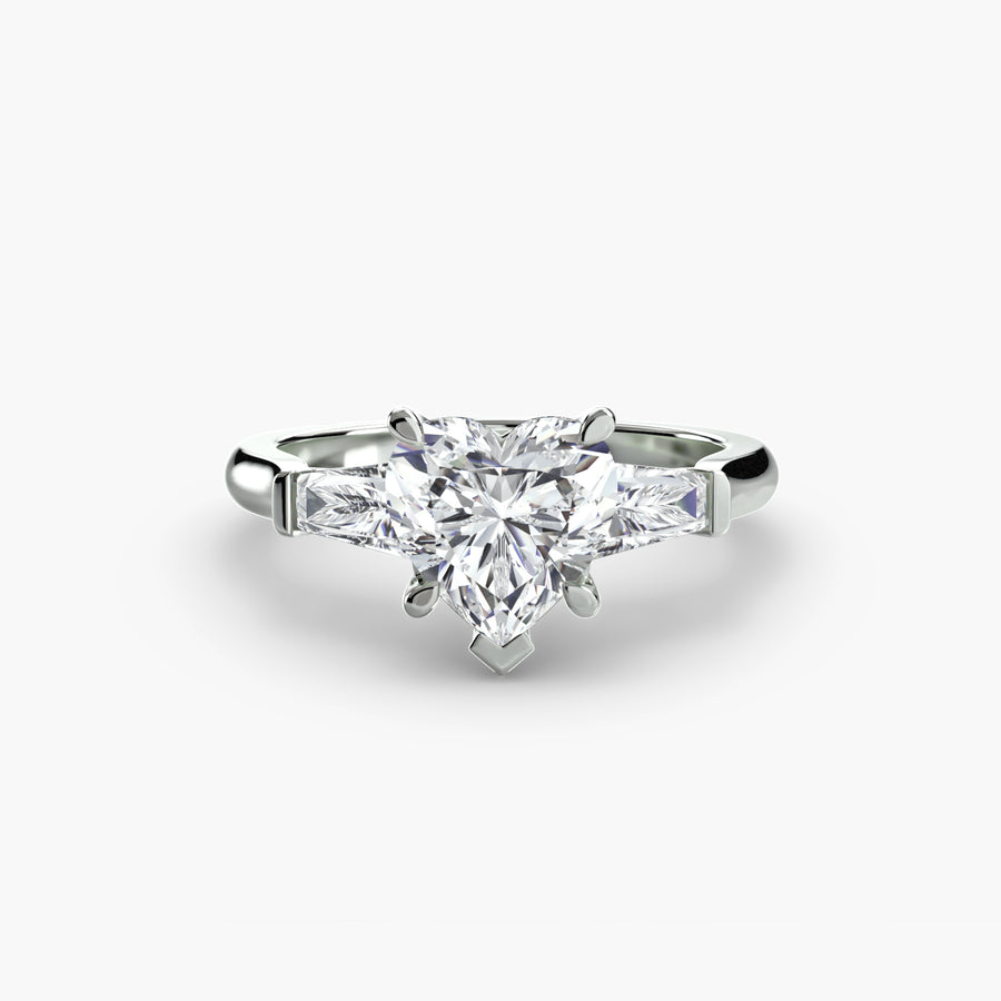 Three-Stone Ring (Baguette Side Stones)
