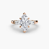 Thumbnail for Three-Stone Ring (Baguette Side Stones)