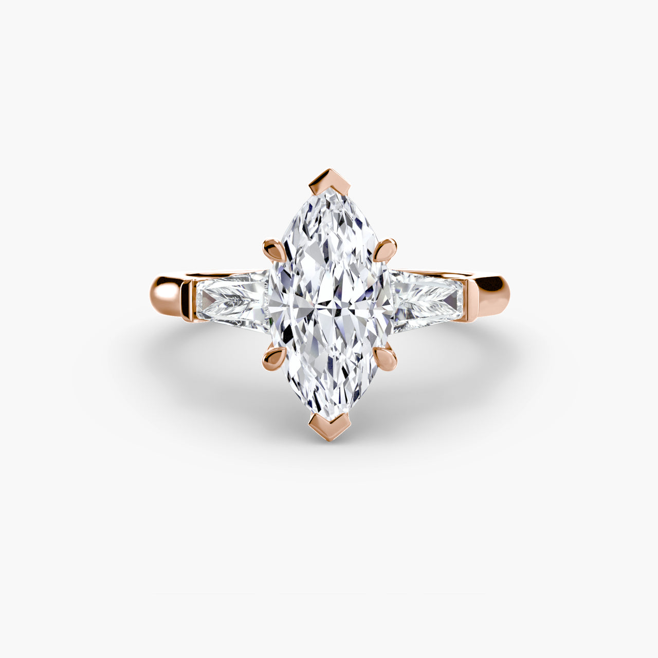 Three-Stone Ring (Baguette Side Stones)