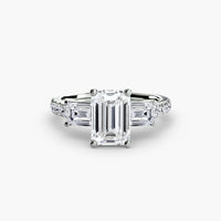 Thumbnail for Three-Stone Ring with Pavé Band 4