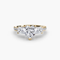Thumbnail for Three-Stone Ring with Pavé Band 4