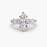 Thumbnail for Three-Stone Ring with Pavé Band 4