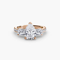 Thumbnail for Three-Stone Ring with Pavé Band 4