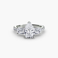 Thumbnail for Three-Stone Ring with Pavé Band 4
