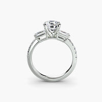 Thumbnail for Three-Stone Ring with Pavé Band 4