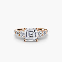 Thumbnail for Five Stone Ring with Pavé Band