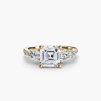Thumbnail for Five Stone Ring with Pavé Band