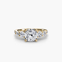 Thumbnail for Five Stone Ring with Pavé Band