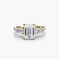 Thumbnail for Five Stone Ring with Pavé Band