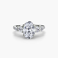 Thumbnail for Five Stone Ring with Pavé Band