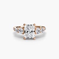 Thumbnail for Five Stone Ring with Pavé Band