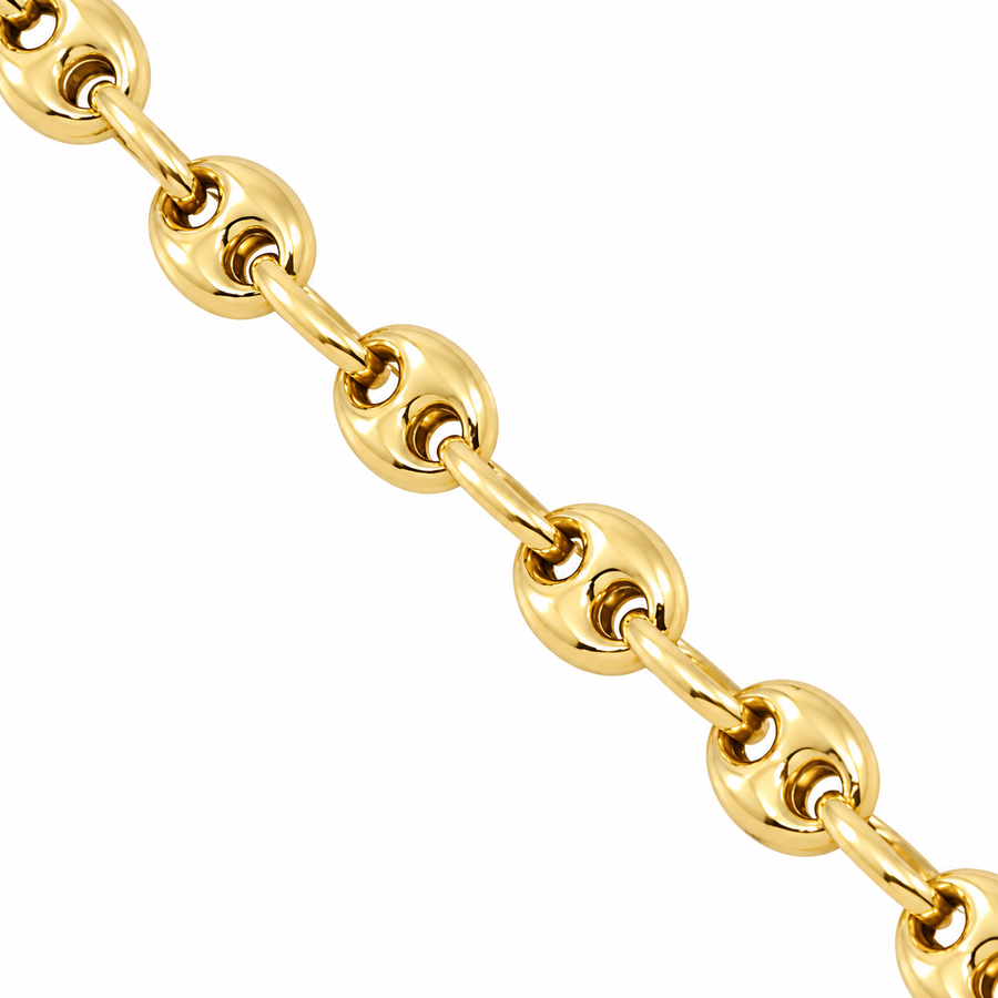 14K Yellow Gold Anchor Puffed Chain 4 mm