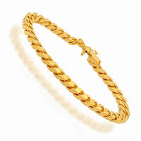 Thumbnail for 14K Solid Yellow Gold Mens Bracelet 6 mm
