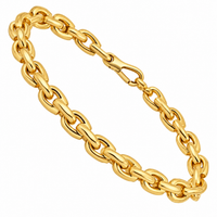 Thumbnail for 14K Yellow Solid Gold Mens Fancy Bracelet 7 mm