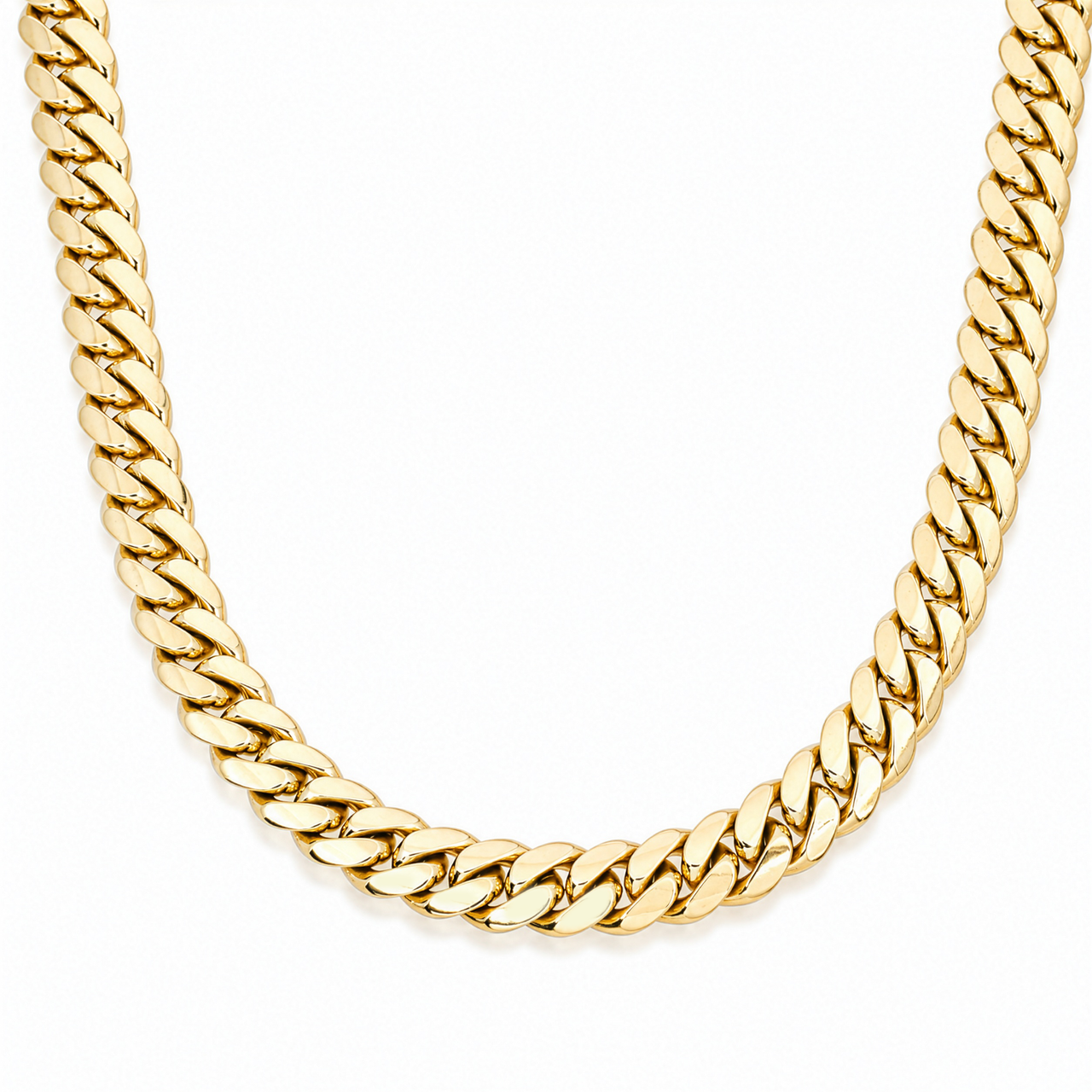 14K Yellow Gold 12mm Miami Cuban Link Chain 26 Inches