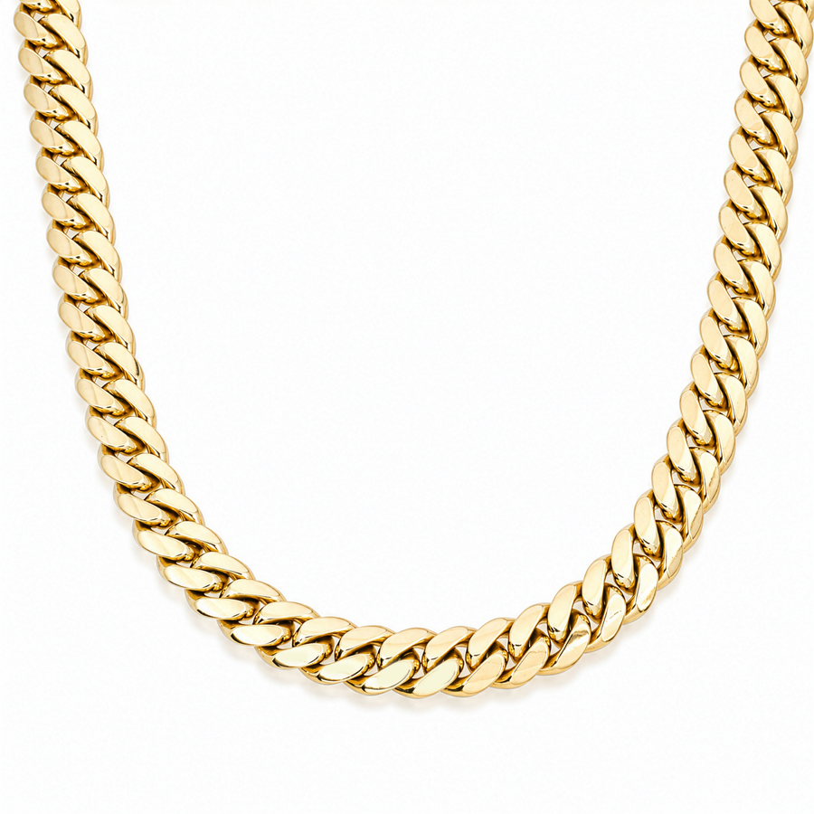 14K Yellow Gold 12mm Miami Cuban Link Chain 26 Inches