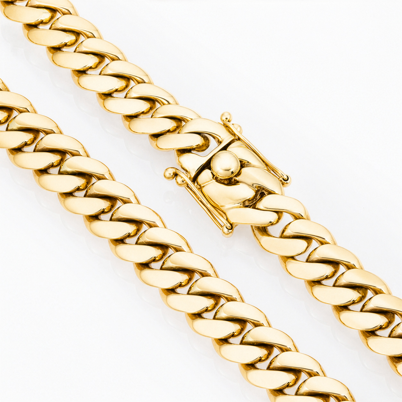 14K Yellow Gold 12mm Miami Cuban Link Chain 26 Inches