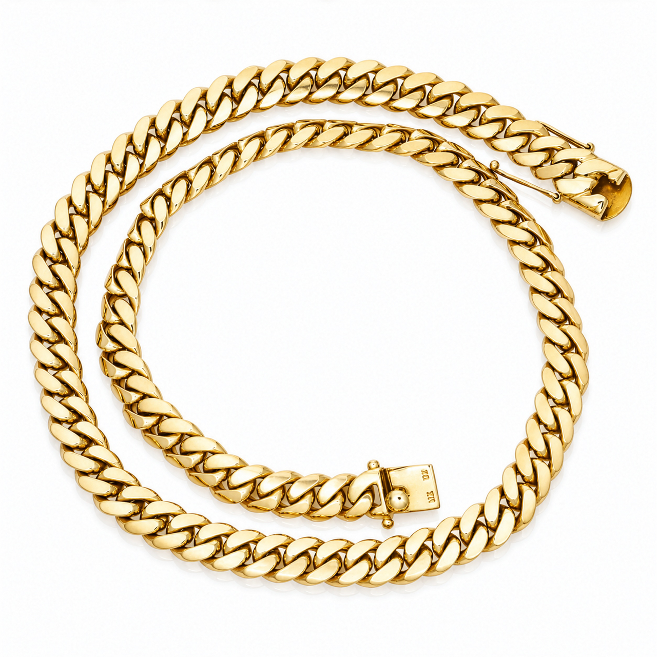 14K Yellow Gold 12mm Miami Cuban Link Chain 26 Inches