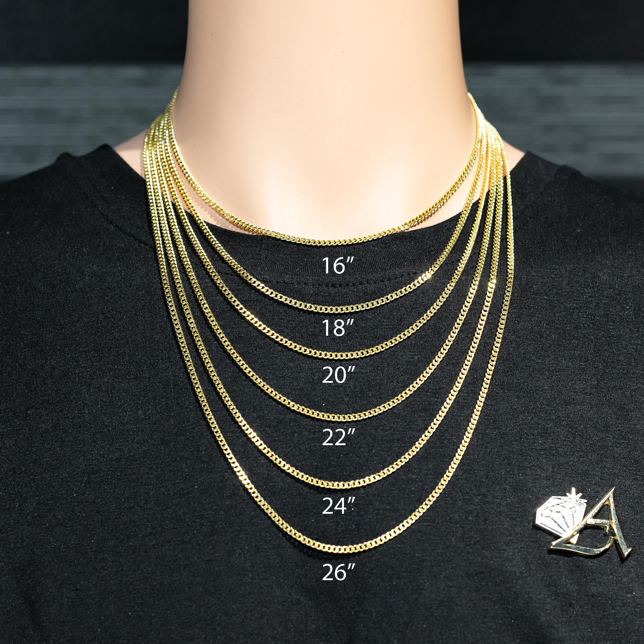 5mm 24 Inch Cuban Link Chain 14k Yellow Solid Gold Miami Cuban