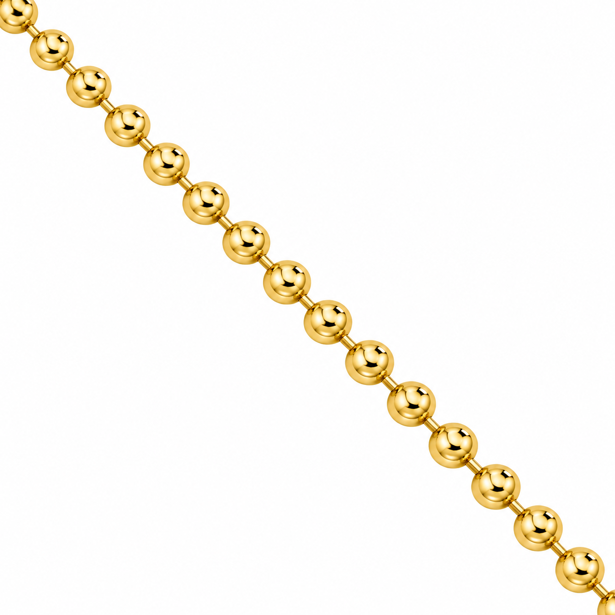 10k Yellow Gold Ball Chain in 4 mm