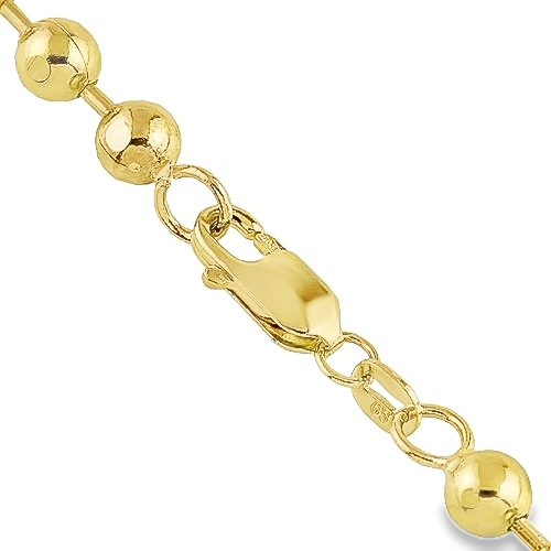 14k Yellow Gold Ball Bead Chain 5 mm