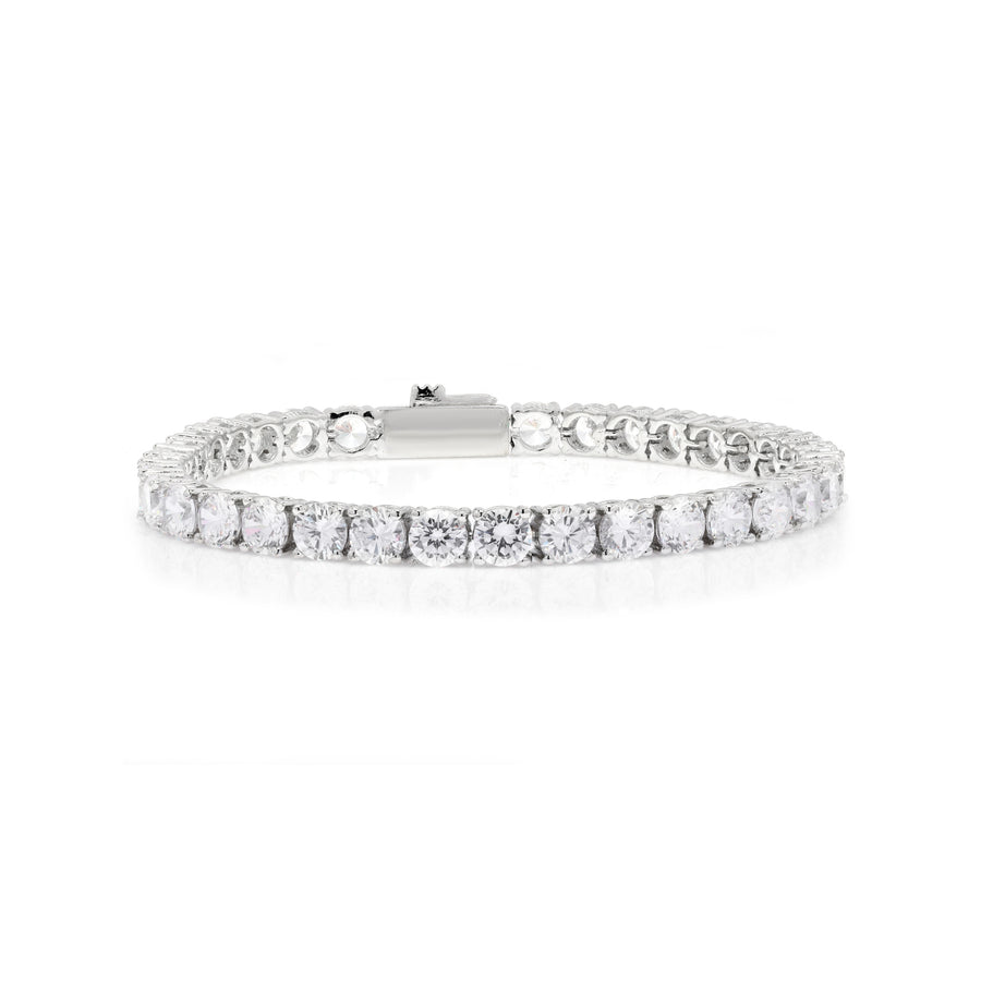 Default Sterling Silver Moissanite 5mm Tennis Bracelet 16.0 Ctw