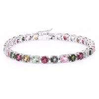 Thumbnail for Default Sterling Silver Prong Tourmaline 5mm Tennis Bracelet