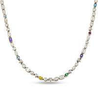 Thumbnail for 14K Gold Multi Shape Diamond Chain – Custom Mixed Cut Design CH0117-22