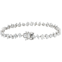 Thumbnail for 14K Gold Multi Shape Lab Diamond Tennis Bracelet – Mixed Cut (6.7 CTW)