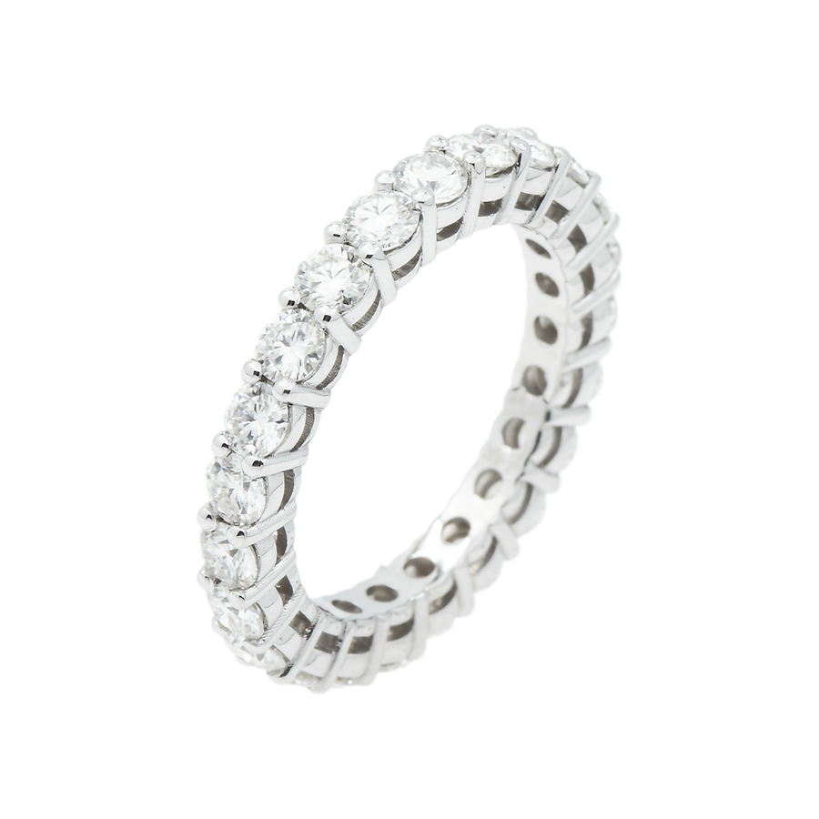 14k White Gold Classic Lab Diamond Wedding Ring Band 1.84 Ctw