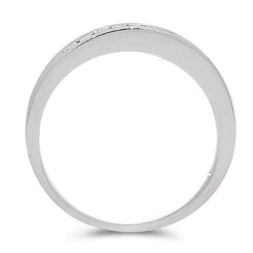 14K White Gold Marquise Lab Diamond Channel Set Bridal Ring Set 0.86 Ctw
