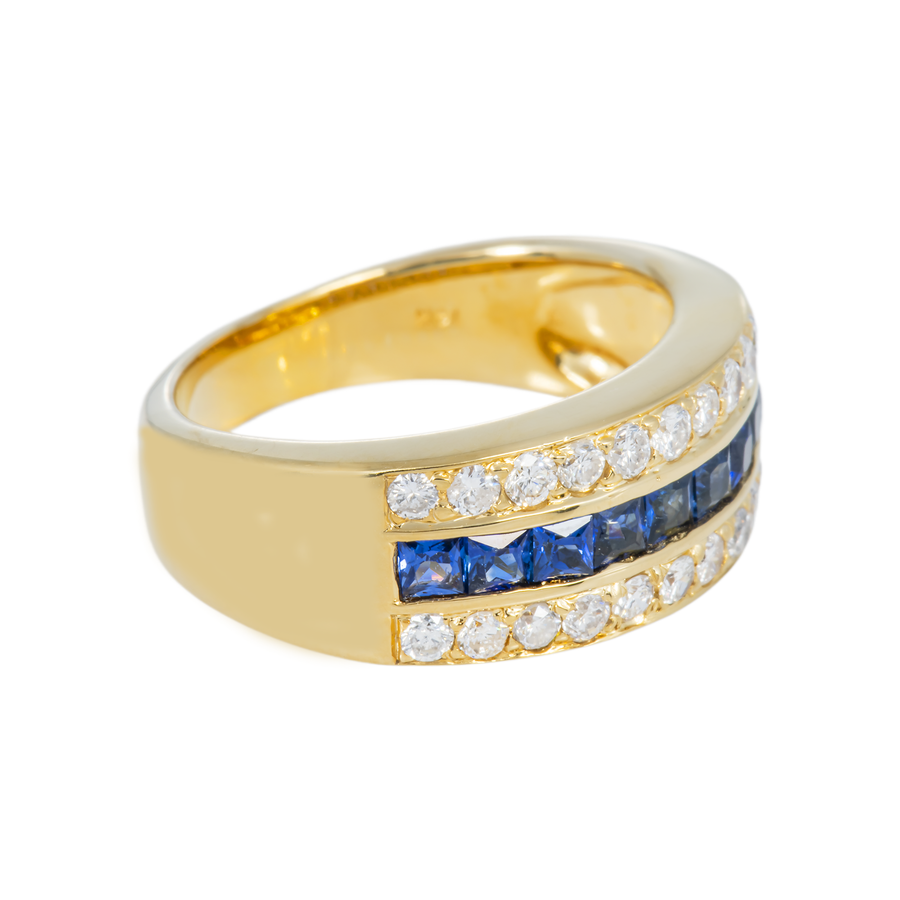 Diamond Channel Saphire .75ctw