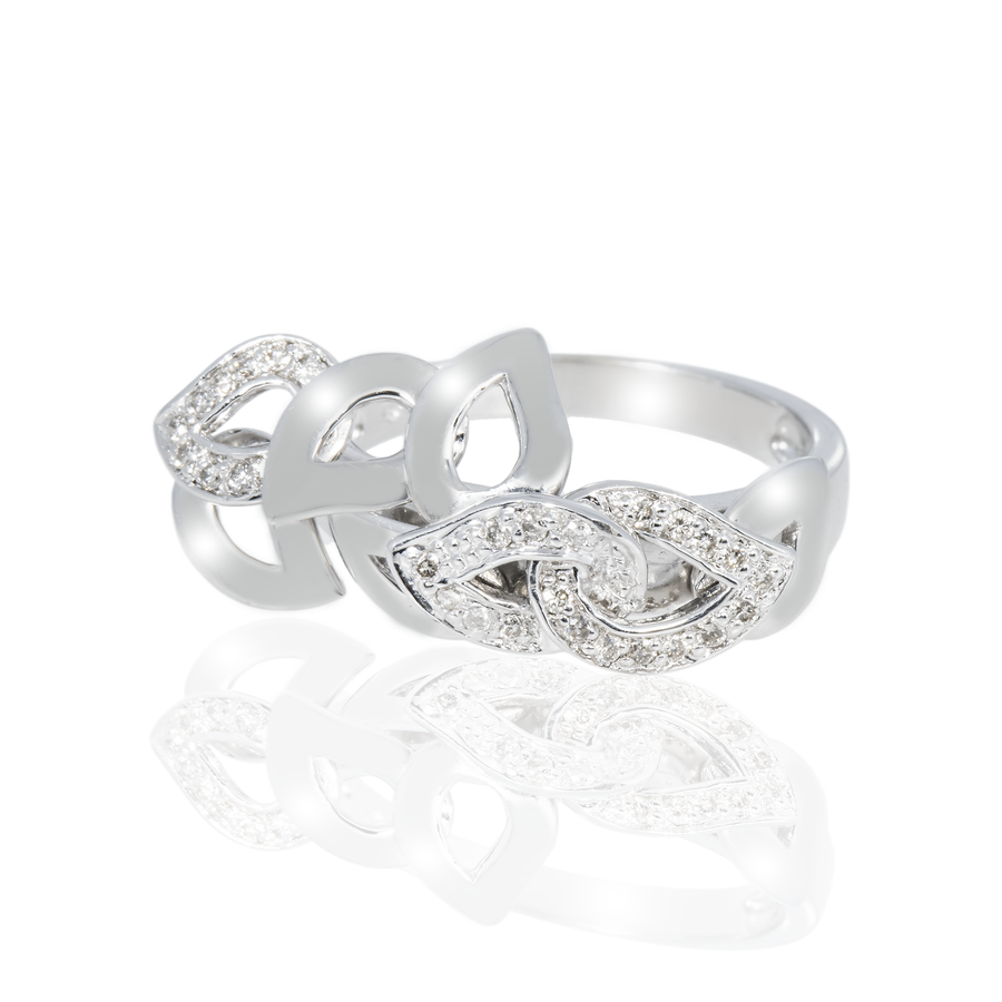 Flower Petal Ring .25 Ctw