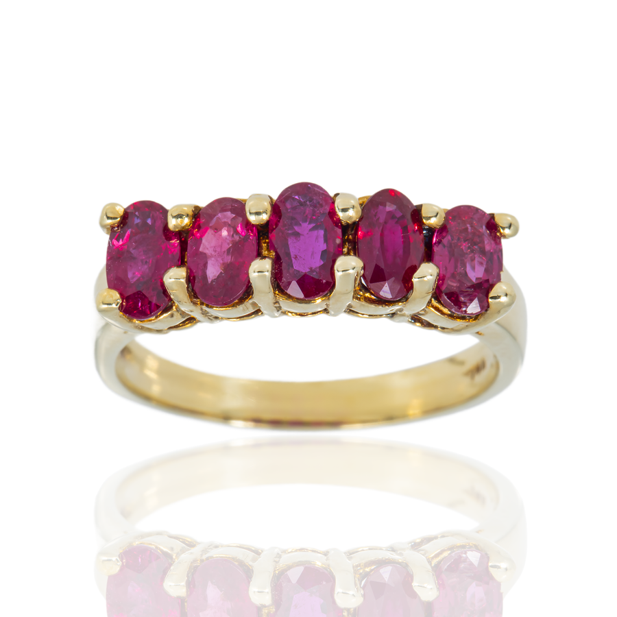 Oval Ruby Ring 1 Ctw