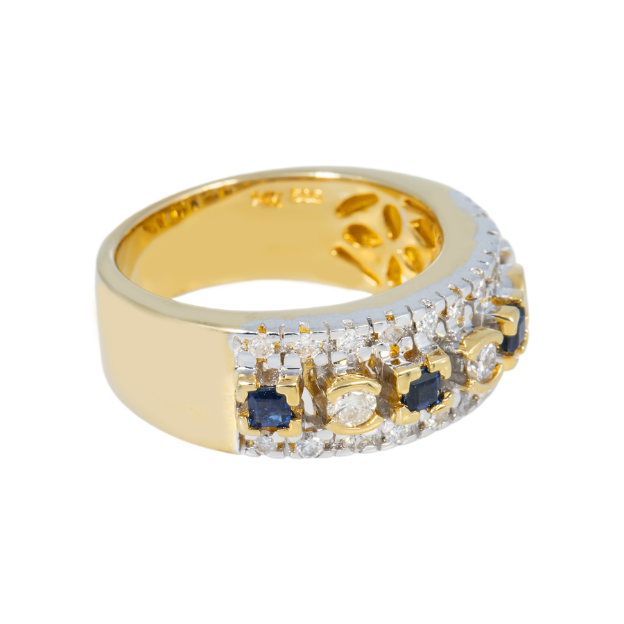 Regal Diamond and Saphire Ring