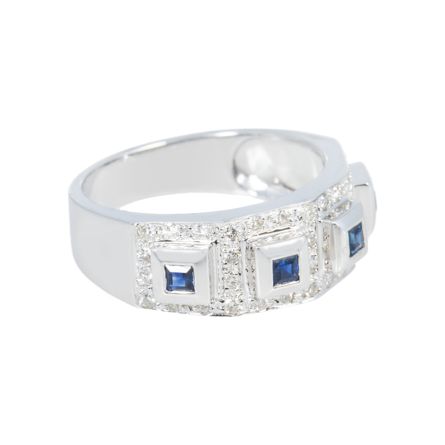 Regal Diamond & Saphire Ring .5ctw