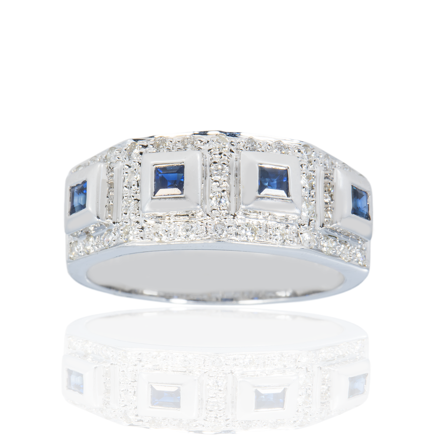 Regal Diamond & Saphire Ring .5ctw