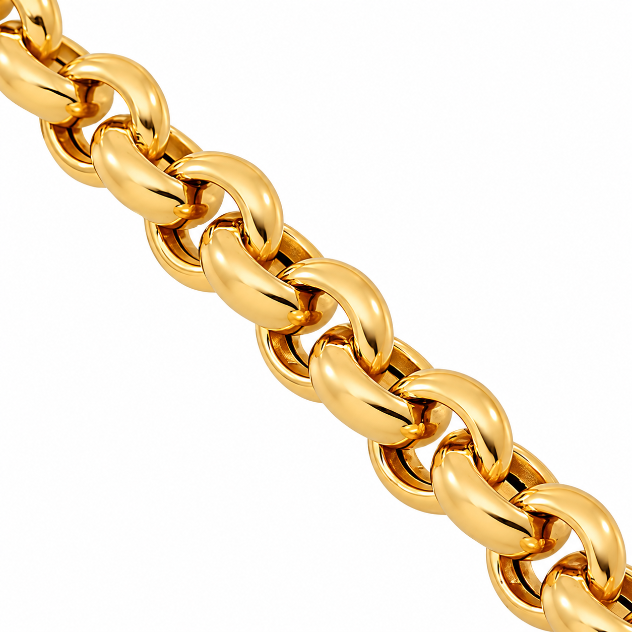 18k Yellow Gold Men's Solid Cable Link Chain 5.5 mm