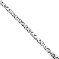 Thumbnail for 14K White Gold Byzantine Link Chain 4 mm