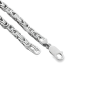 Thumbnail for 14K White Gold Byzantine Link Chain 4 mm