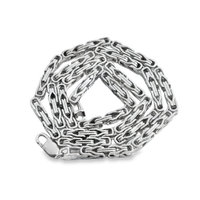Thumbnail for 14K White Gold Byzantine Link Chain 4 mm