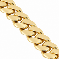 Thumbnail for 10k Yellow Gold Solid Mens Cuban Link Chain 10 mm