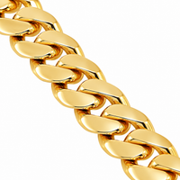 Thumbnail for 10k Yellow Gold Solid Mens Cuban Link Chain 8 mm